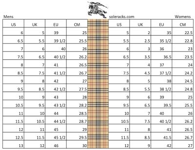 taille burberry brit|Burberry size chart .